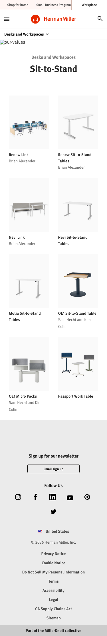 Hermanmiller - mobile full page