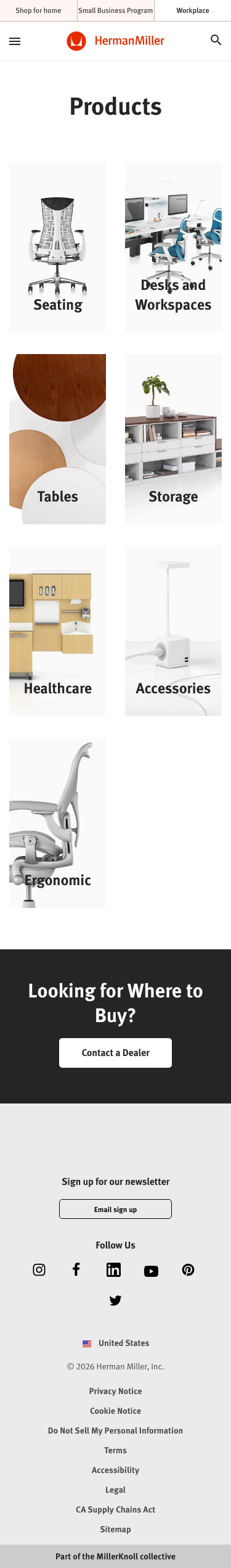 Hermanmiller - mobile full page
