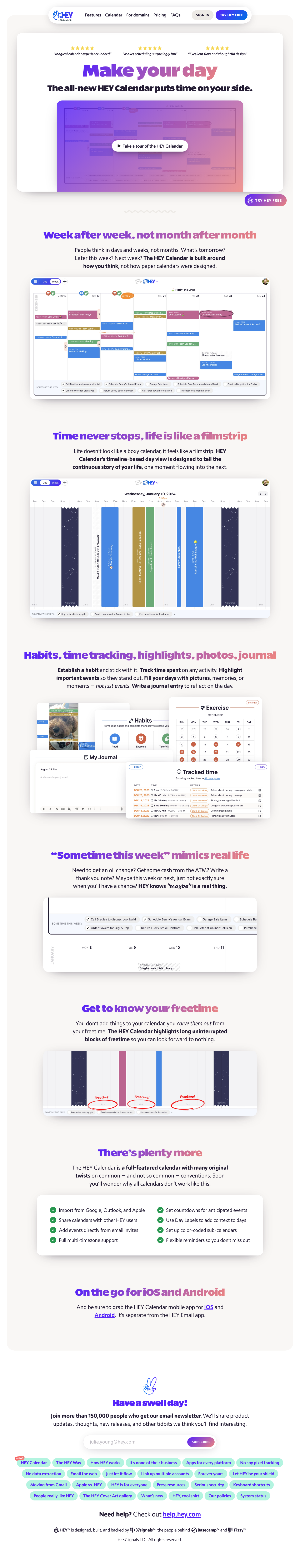 Hey - full page scroll