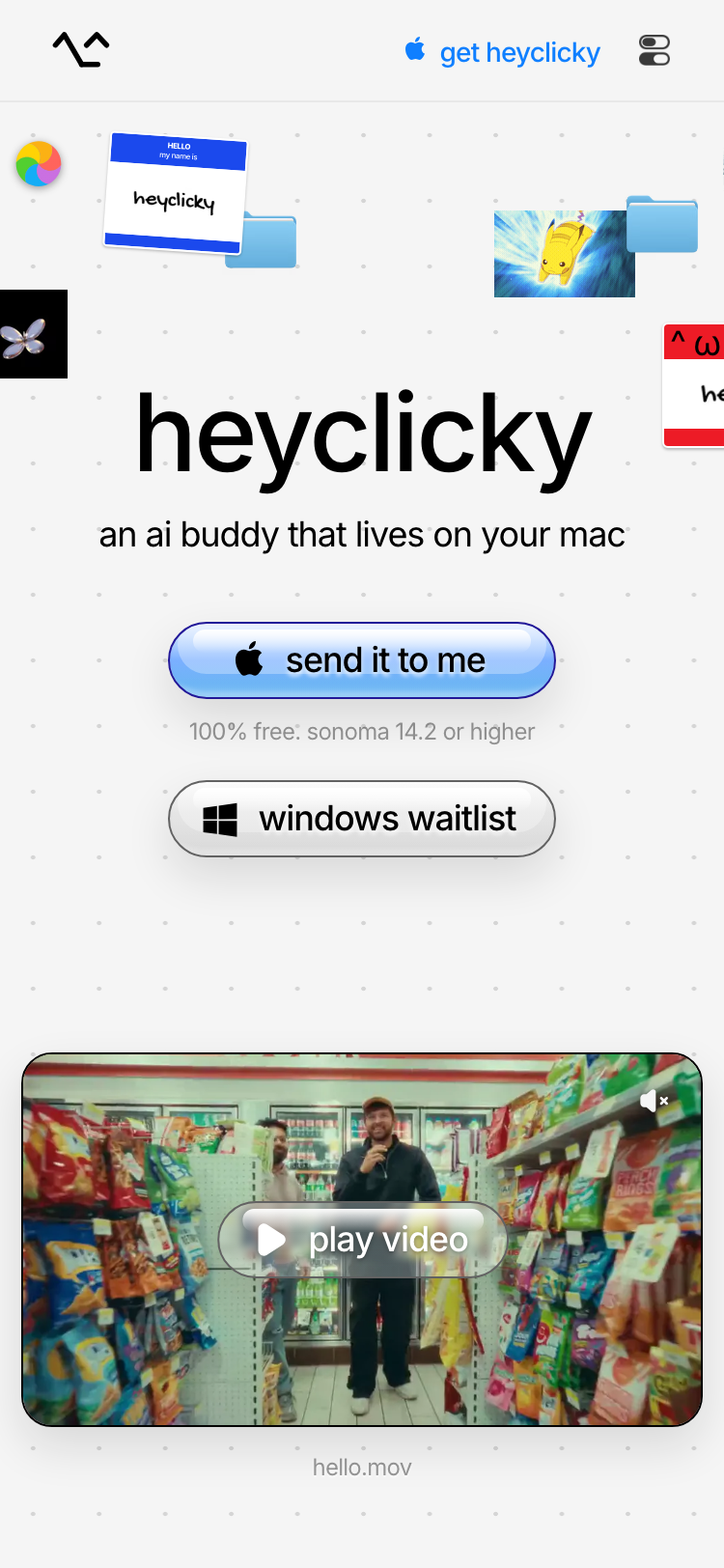 HeyClicky - mobile