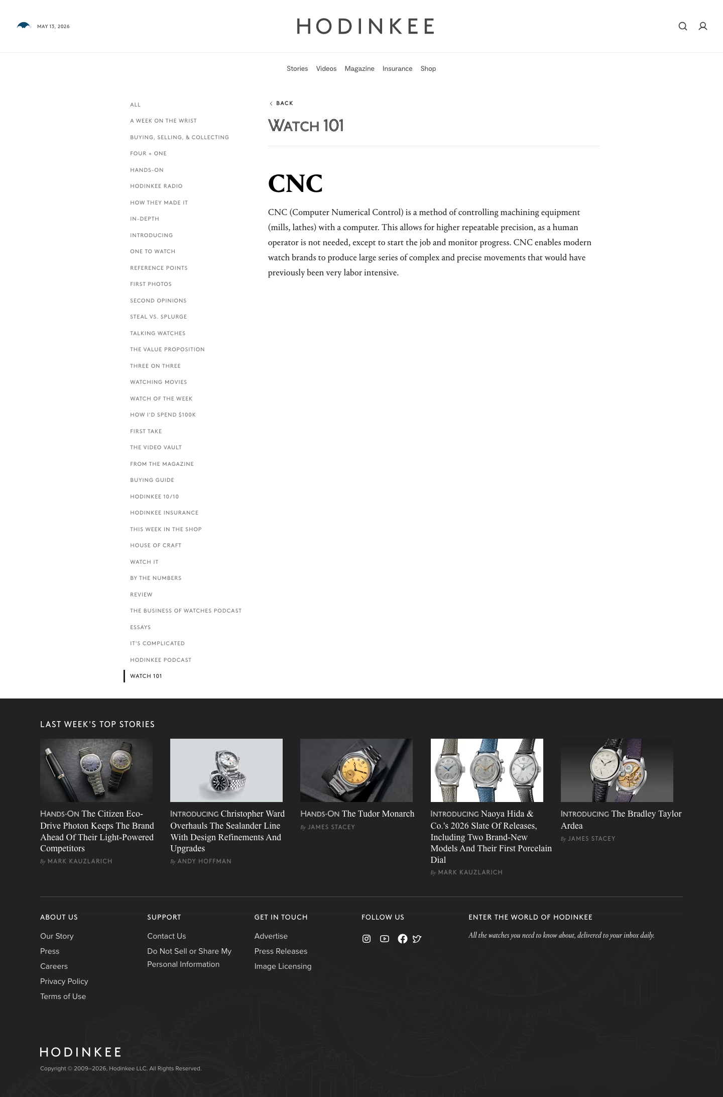 Hodinkee - full page scroll