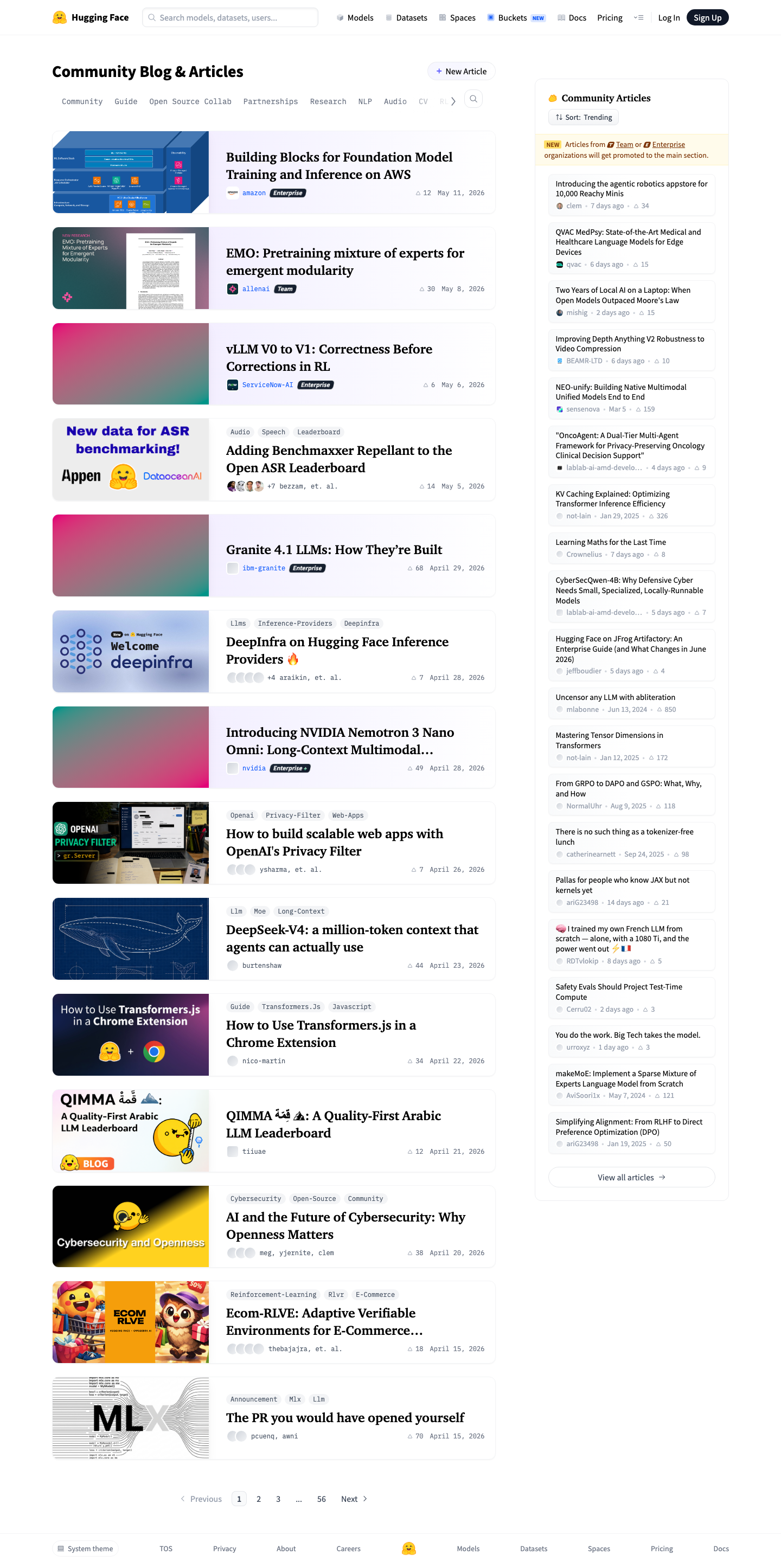 Huggingface — Blog - full page scroll