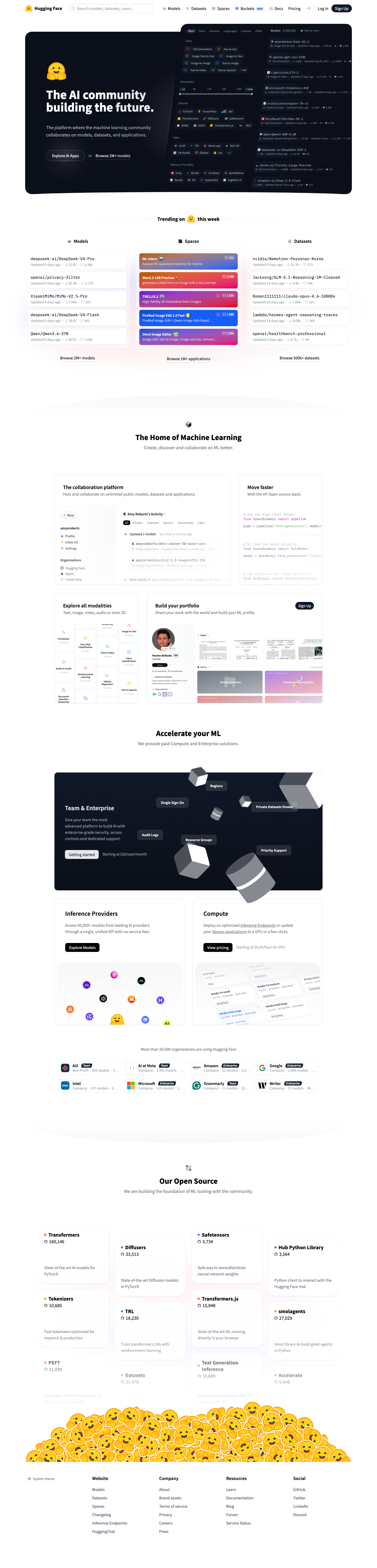 Huggingface - full page scroll