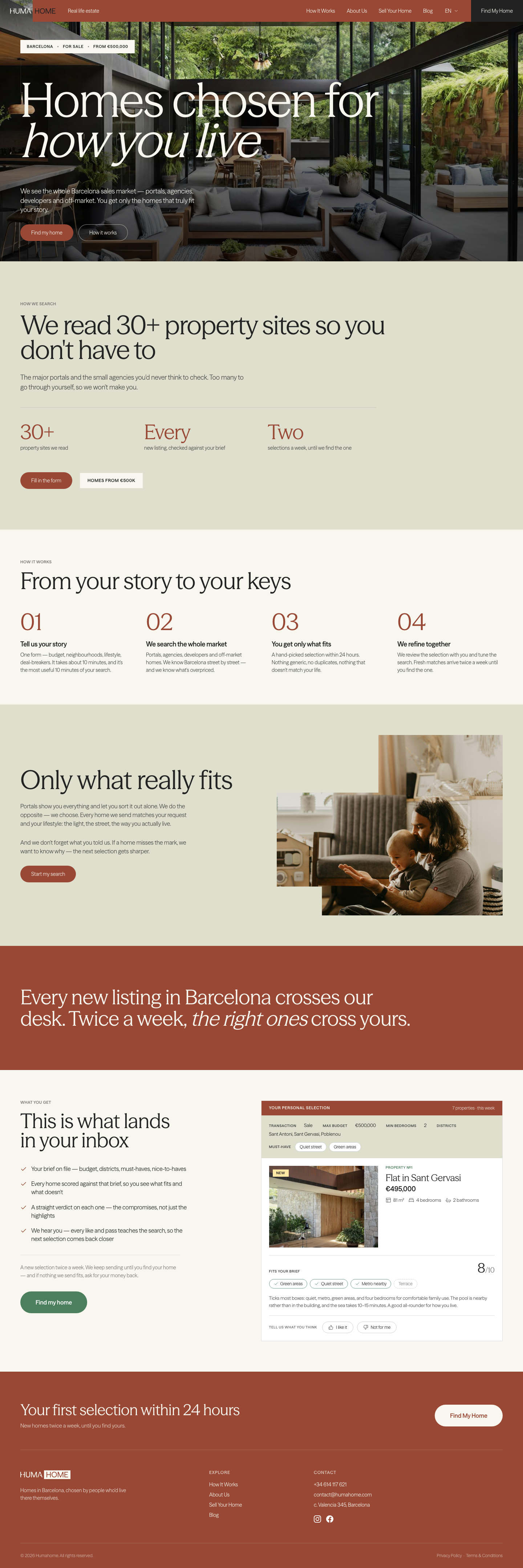 HUMAHOME - full page scroll