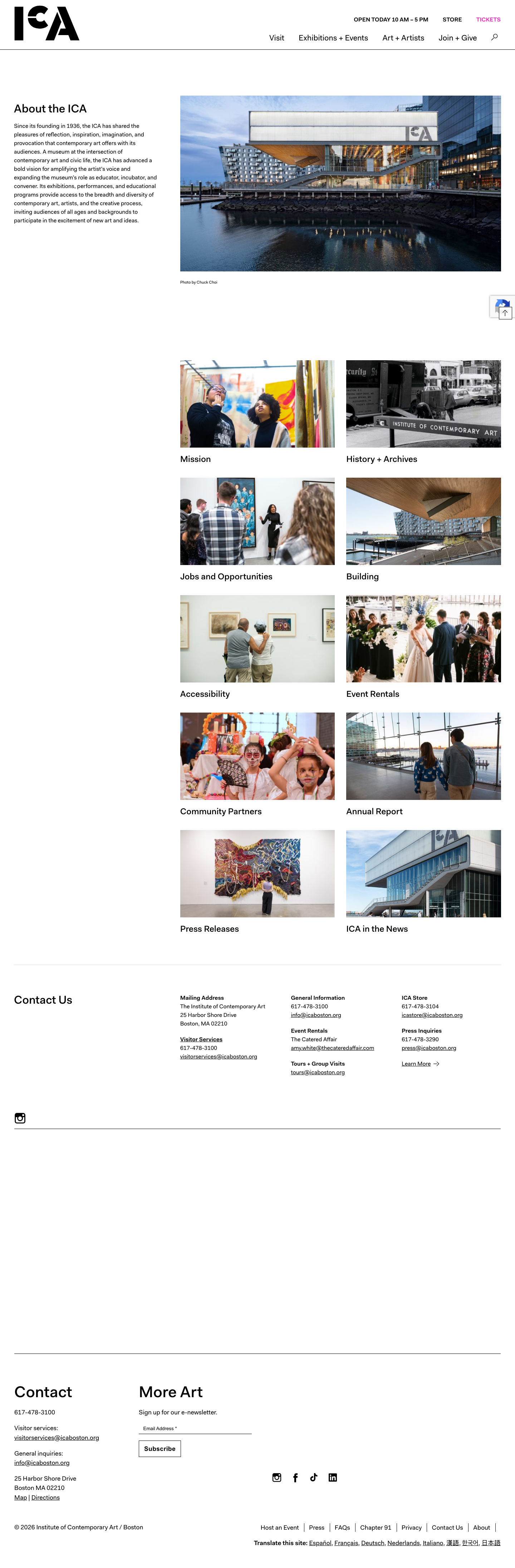 Icaboston — About - full page scroll
