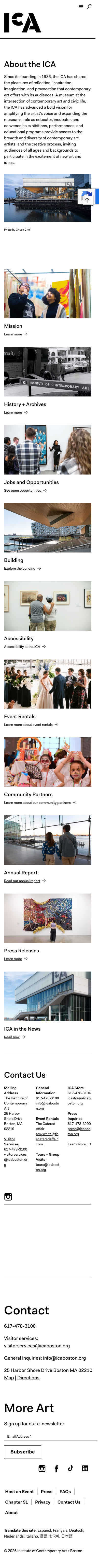 Icaboston — About - mobile full page
