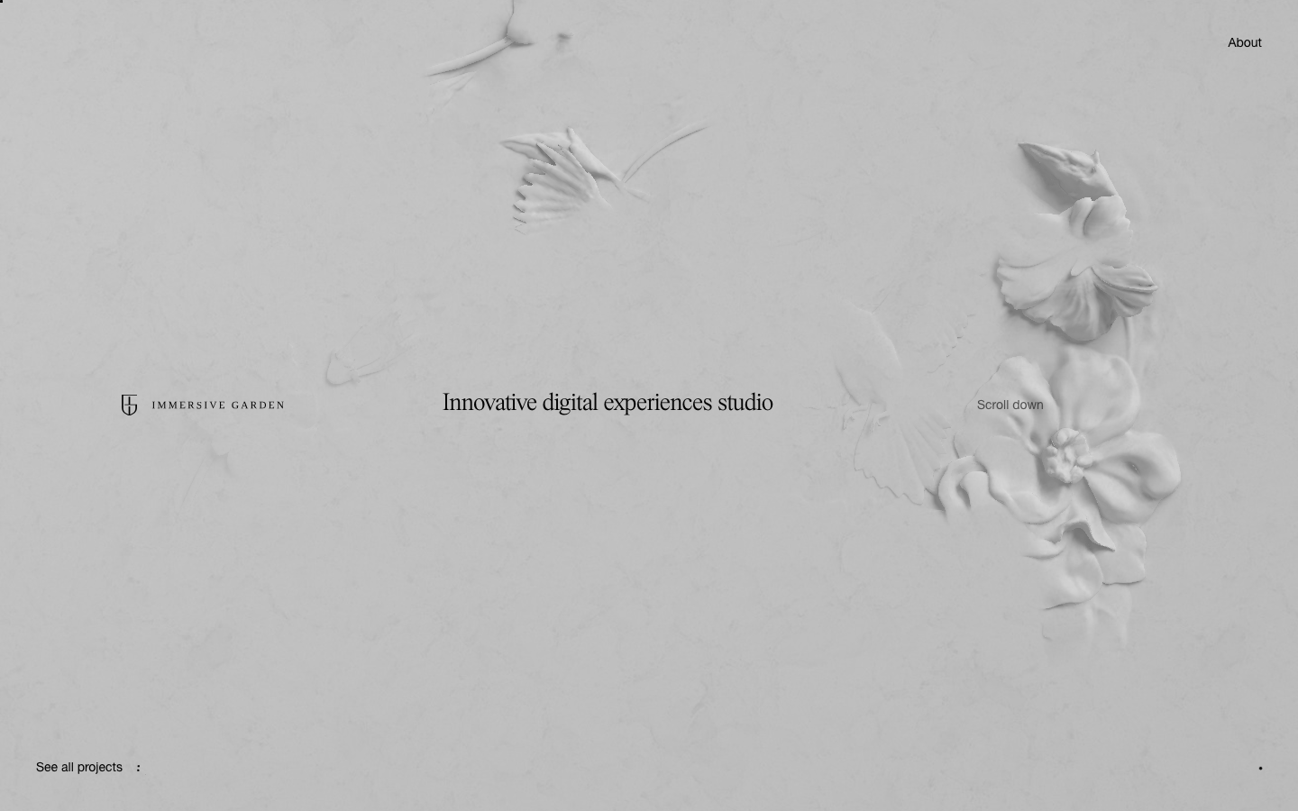 Immersive Garden - full page scroll