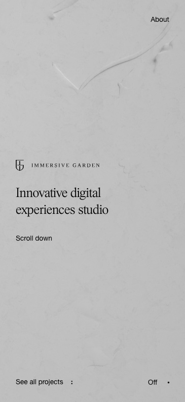 Immersive Garden - mobile full page