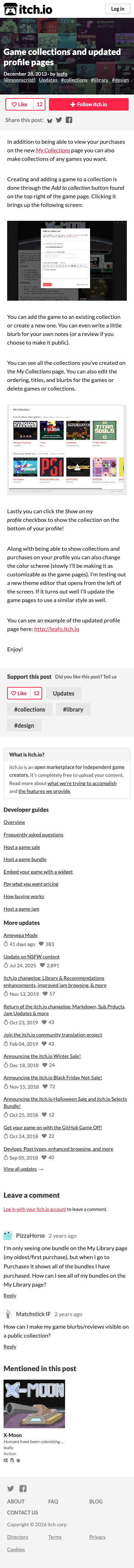 Itch - mobile full page