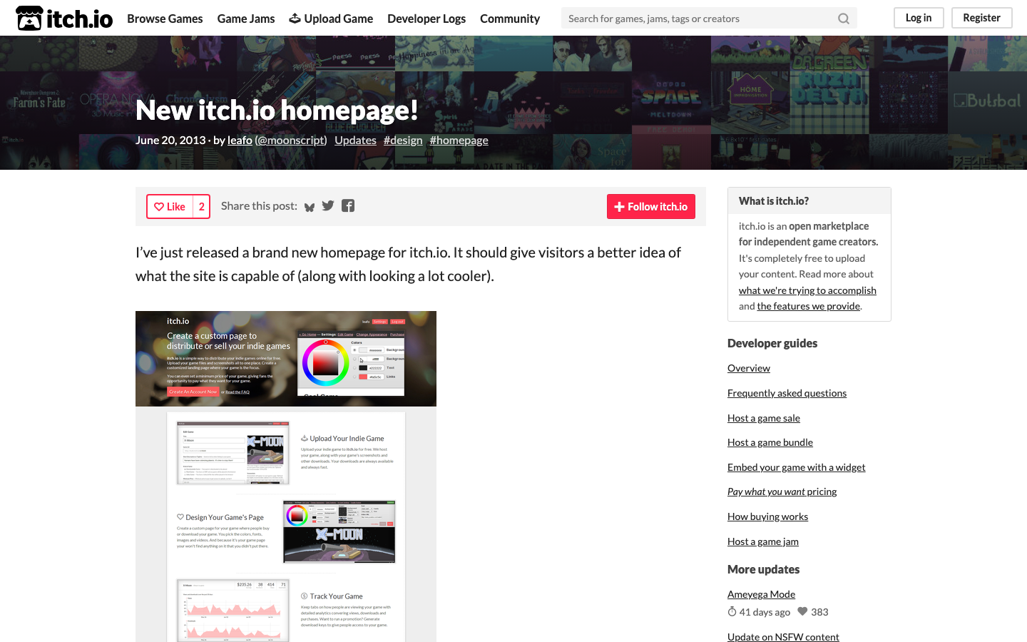 The page uses a stark, dark aesthetic with a prominent hero video and a curated selection of featured games. The layout is functional and prioritizes showcasing content directly, with a clear separation between navigation and game listings. · indie game platform, game marketplace, dark web games, itch io, game discovery, digital games, game hosting