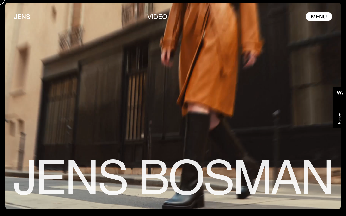 Videographer · minimalism, editorial, monochrome, dark-mode, portfolio, creator, media, hero-fullbleed, sticky-nav