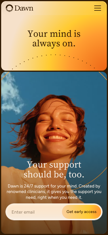 Dawn: AI for Mental Health | 24/7 support for your mind - mobile
