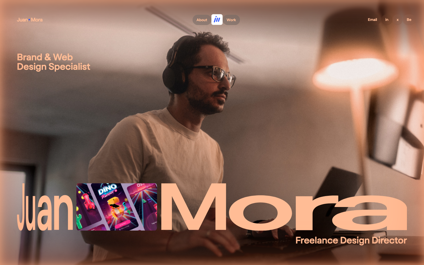 Juan Mora | Design Director - Web and Brand Design Specialist - Design Director who helps companies succeed on projects like Websites & landing pages, Visual Branding, Product Design Enhancement, and Webflow & Framer Development.  ·  minimalism, editorial, portfolio, creator, hero-fullbleed, logo-cloud, sticky-nav
