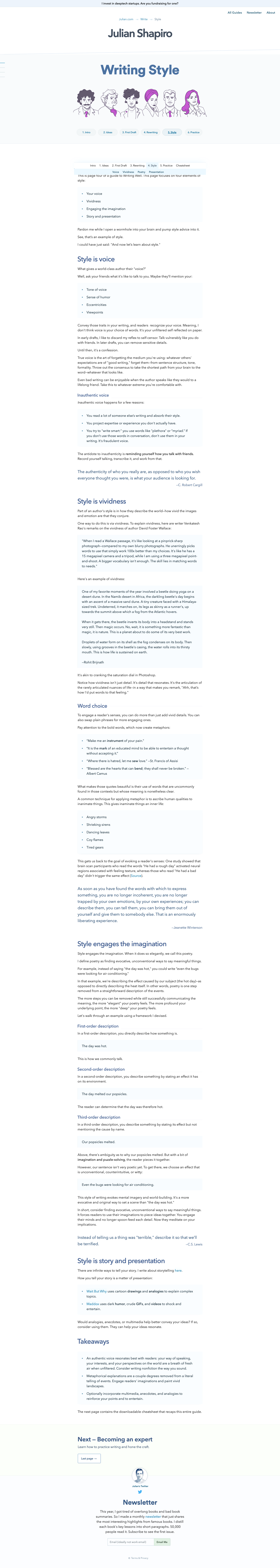 Julian — Docs - full page scroll