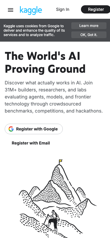 Kaggle - mobile full page