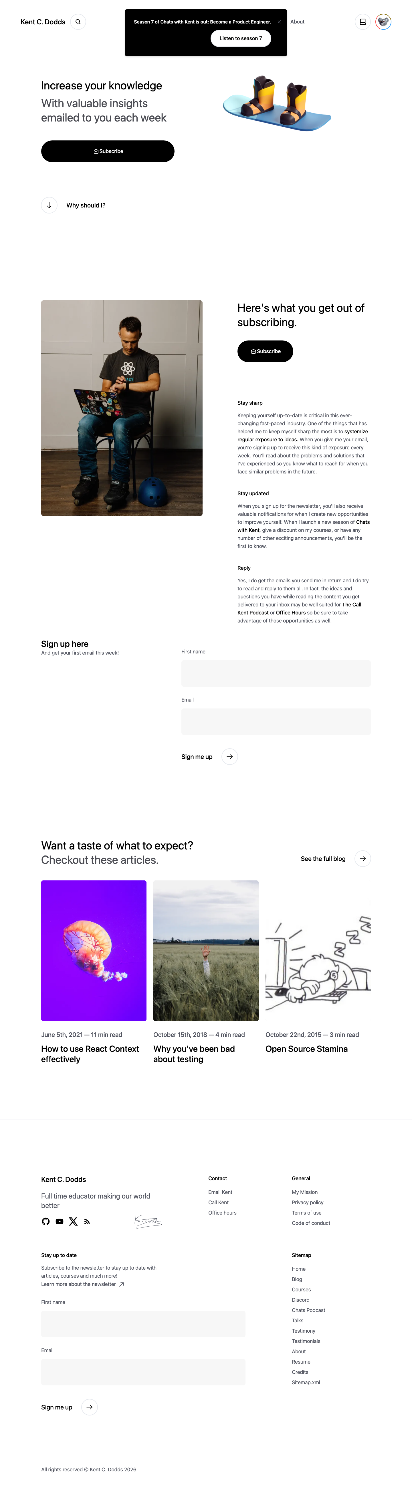 Kentcdodds - full page scroll