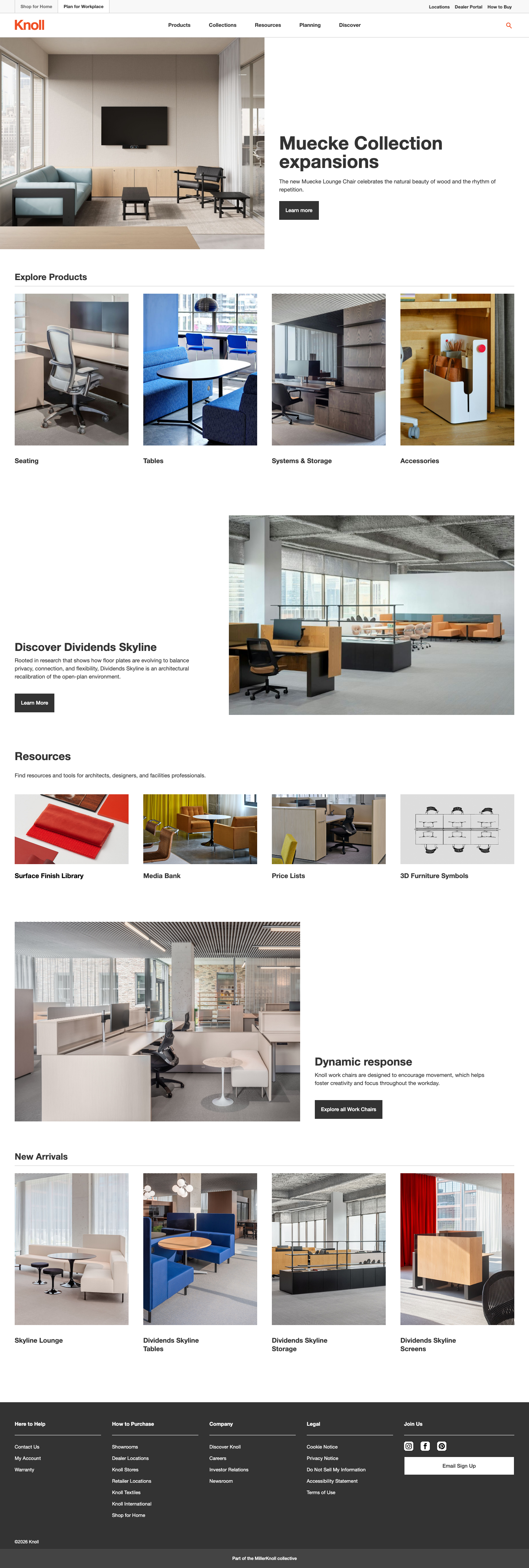 Knoll - full page scroll
