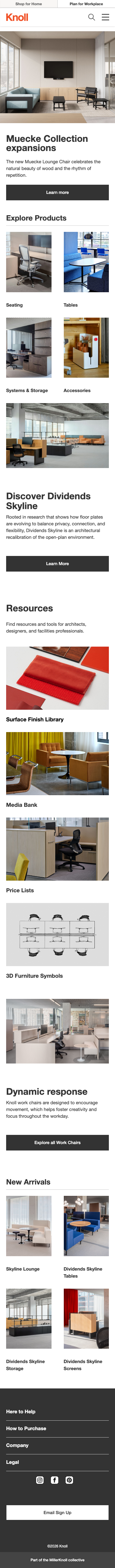 Knoll - mobile full page