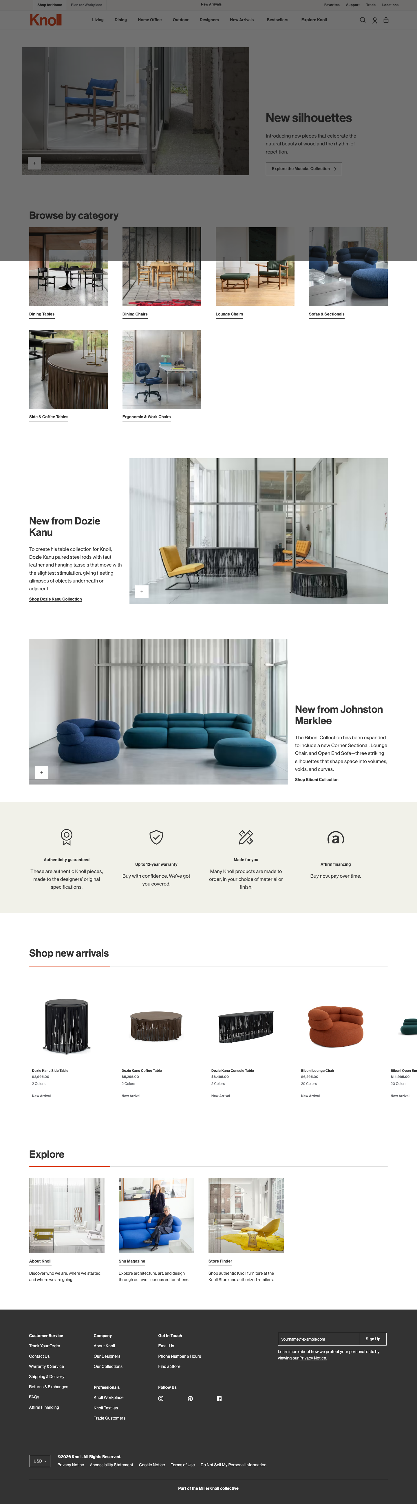 Knoll - full page scroll