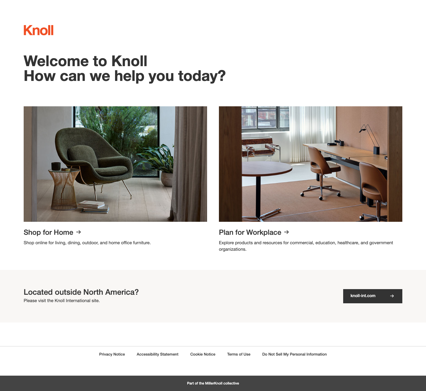 Knoll - full page scroll