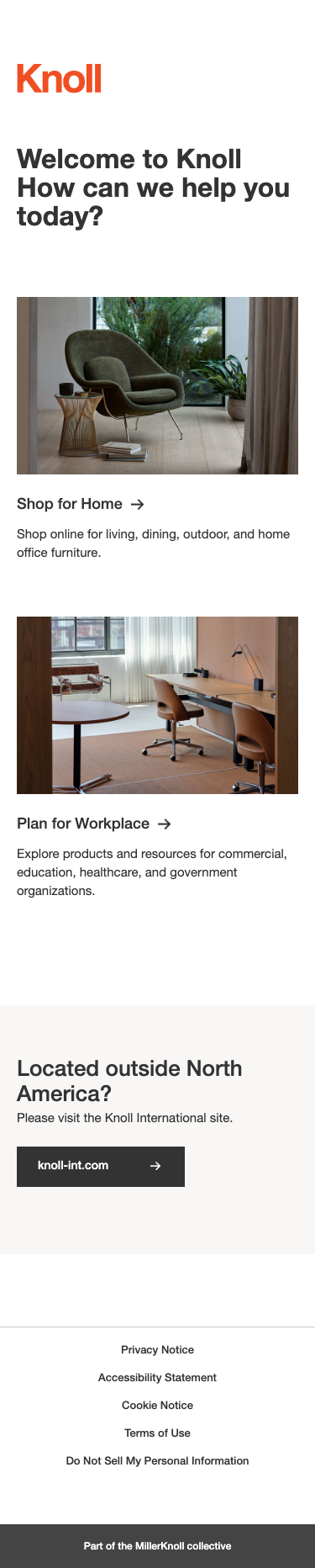Knoll - mobile full page