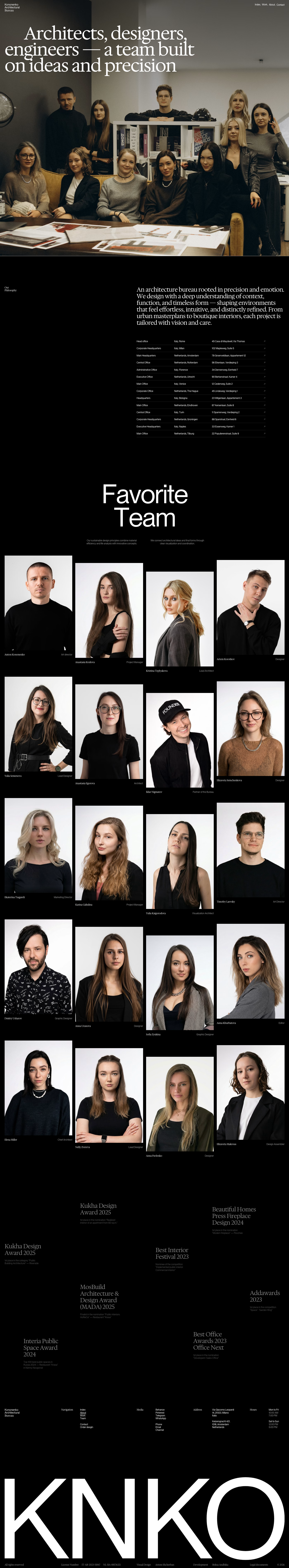 Kononenko Architectural Bureau · About - full page scroll