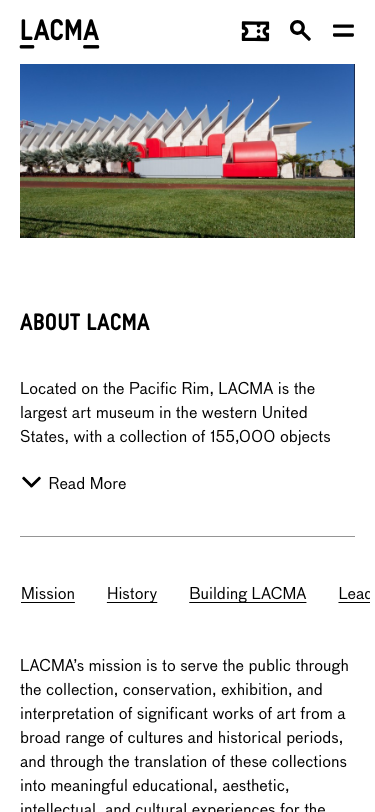 Lacma — About - mobile