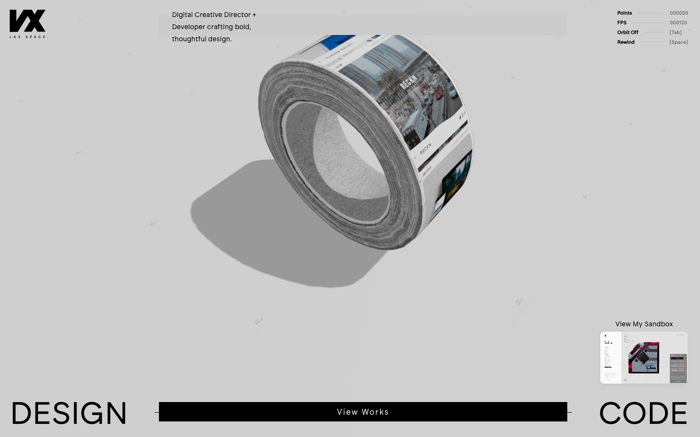 Digital Creative Director + Developer crafting bold, thoughtful design. Specializing in UI/UX, branding, and front-end development. · minimalism, swiss, monochrome, agency, developer-tools, portfolio, creator, hero-with-cta, logo-cloud, sticky-nav