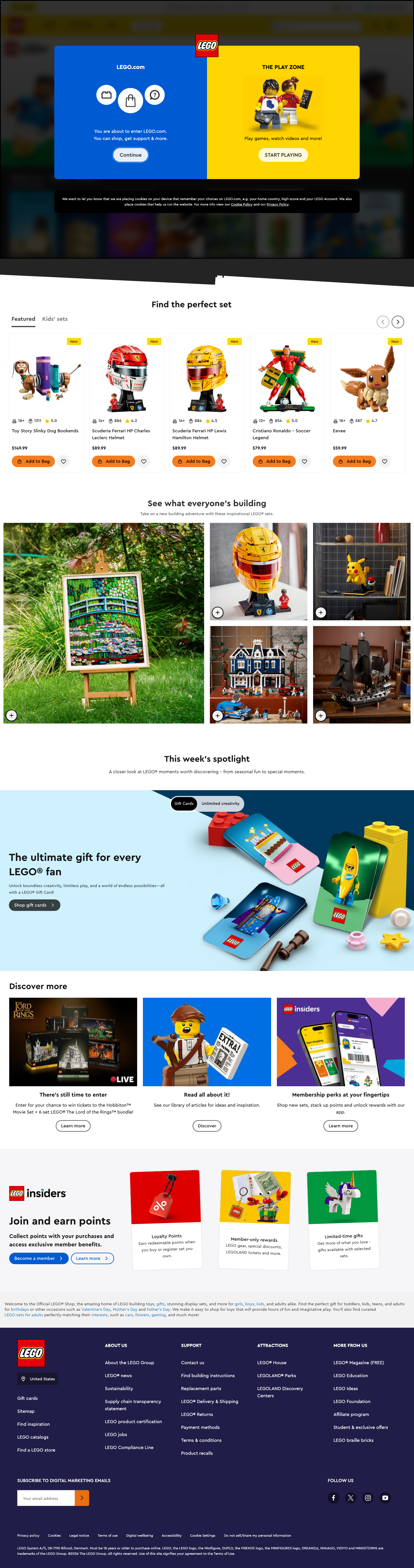 Lego - full page scroll