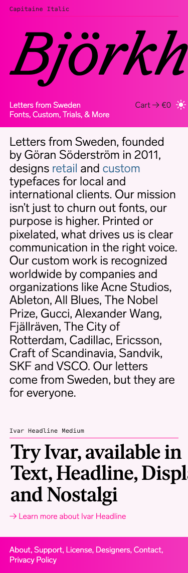 Lettersfromsweden Se — About - mobile full page