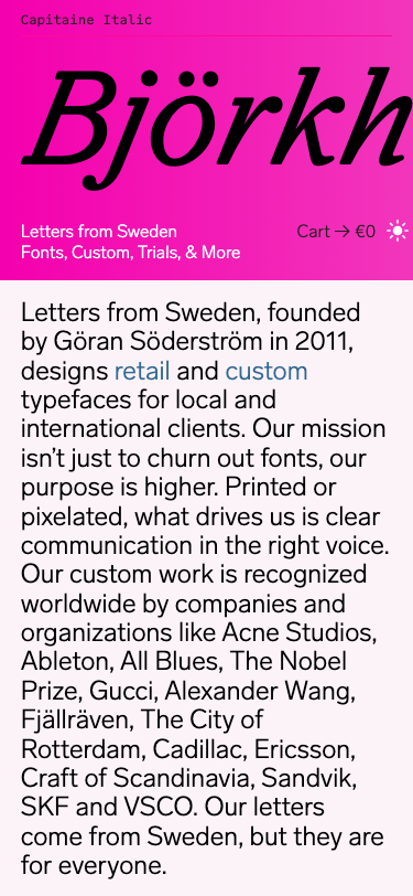 Lettersfromsweden Se — About - mobile