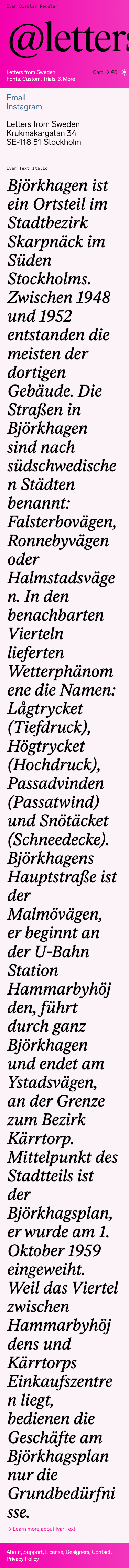 Lettersfromsweden Se - mobile full page