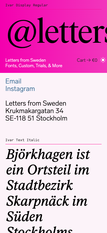 Lettersfromsweden Se - mobile
