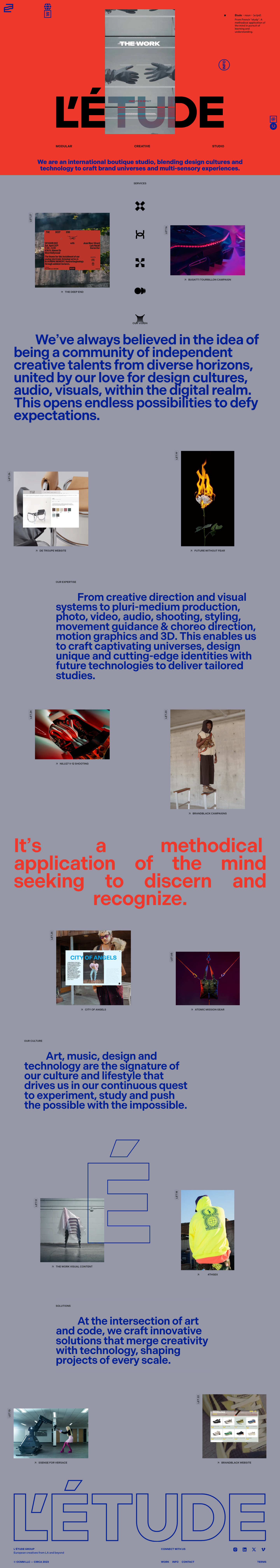 L'Étude — Modular Creative Studio - full page scroll