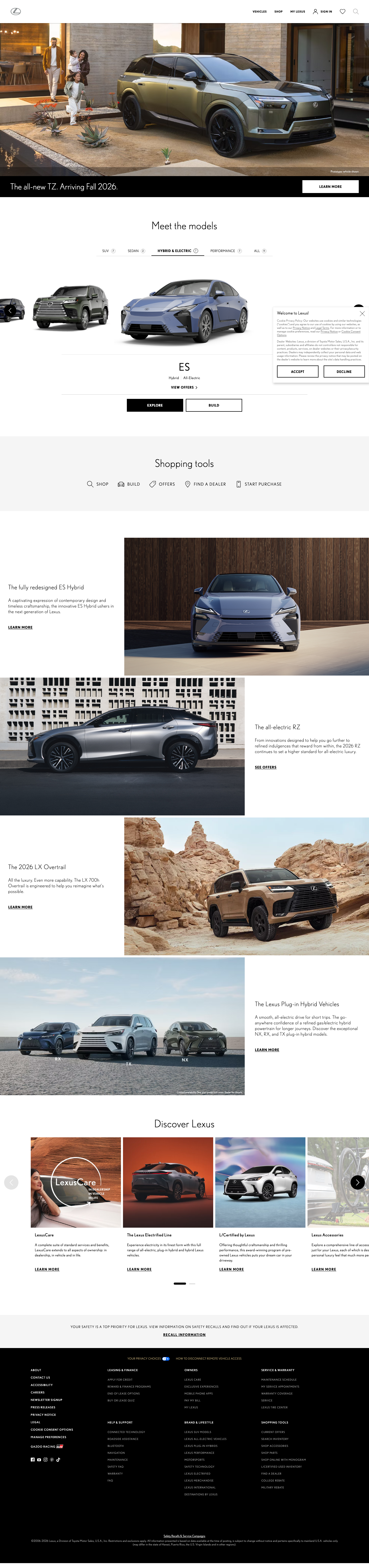 Lexus - full page scroll