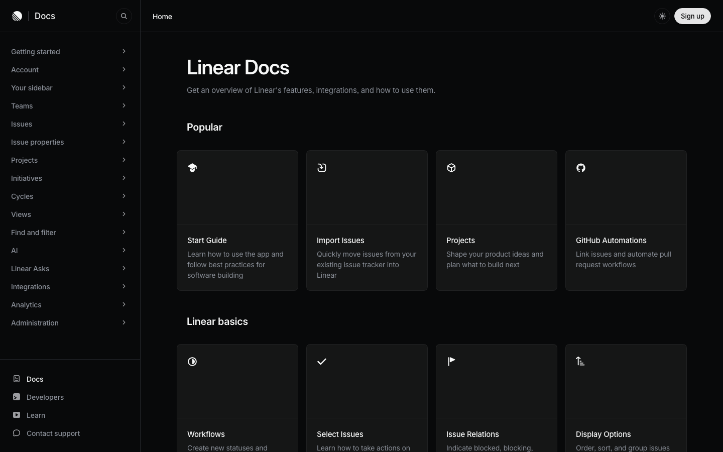 Linear — Docs - Docs