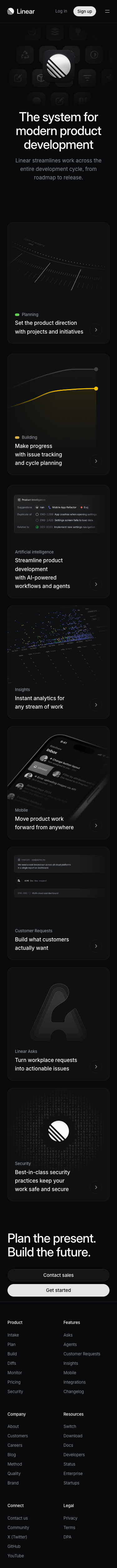 Linear — Features - mobile full page