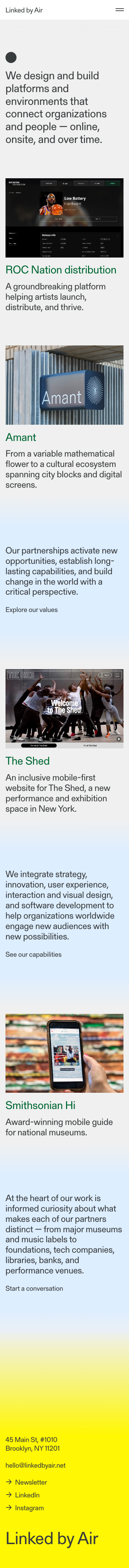 Linkedbyair - mobile full page