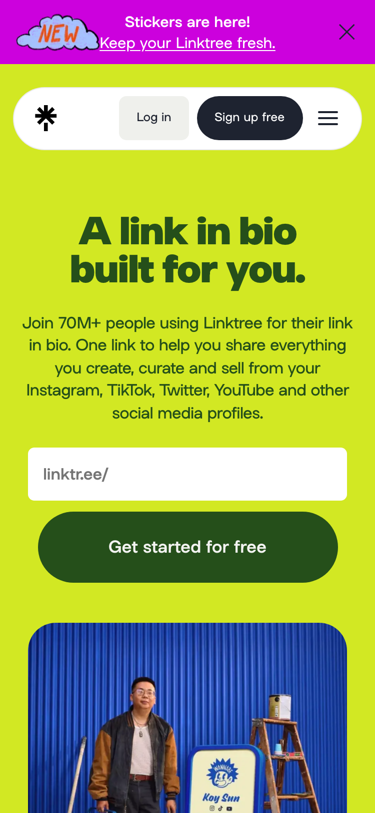 Linktree - mobile