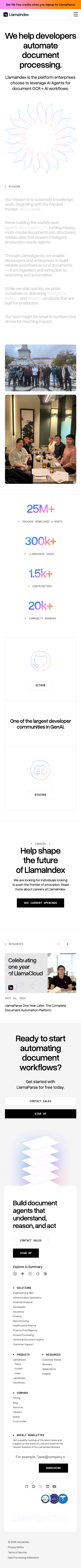 Llamaindex — About - mobile full page