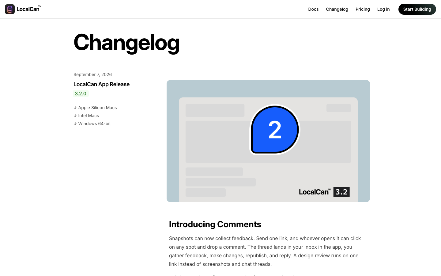 LocalCan · Changelog - Changelog