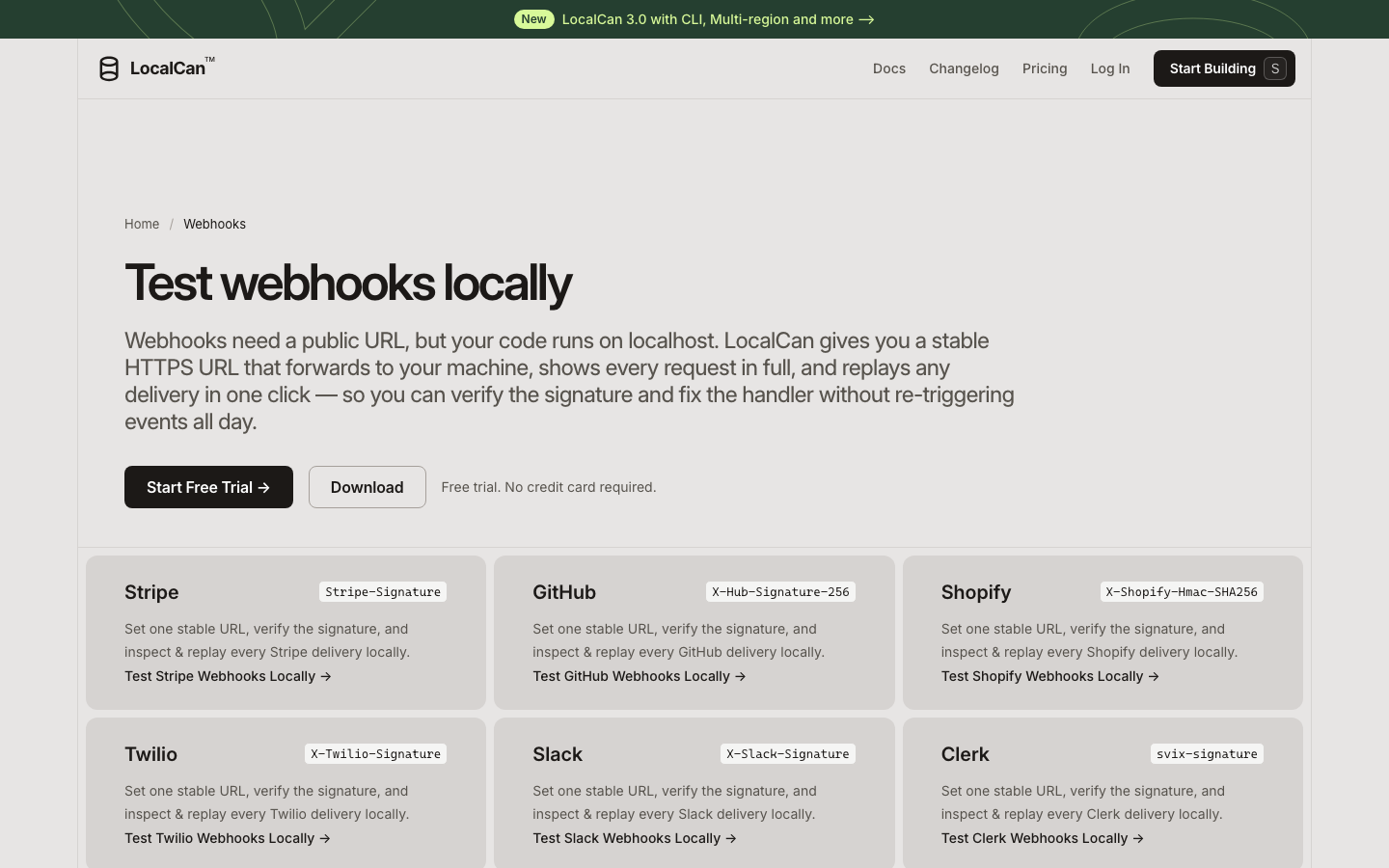 Clean, high-contrast layout using a neutral grayscale palette and a structured grid of service cards. The typography is functional and legible, prioritizing clarity and a professional developer aesthetic. · developer tool landing page, minimalist saas grid, technical service catalogue, clean white ui, integration card layout