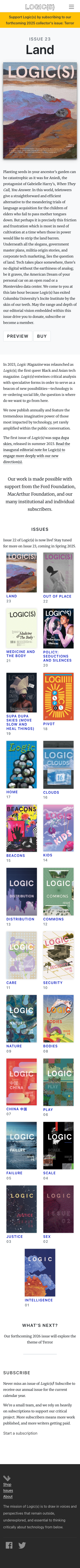 Home | Logic(s) Magazine - mobile full page
