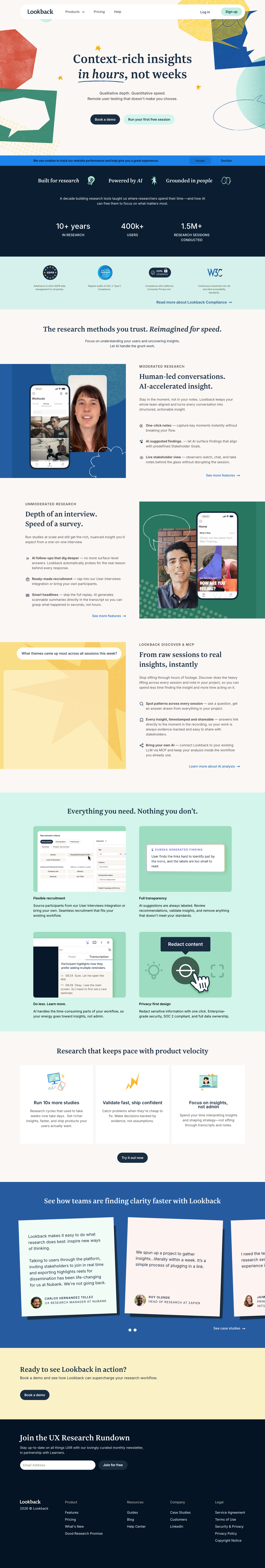 Lookback - full page scroll