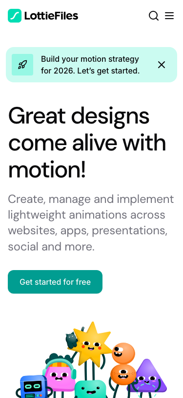 Lottiefiles - mobile