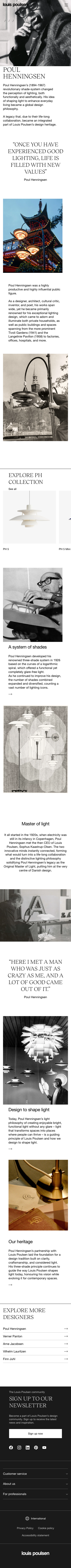 Louispoulsen - mobile full page