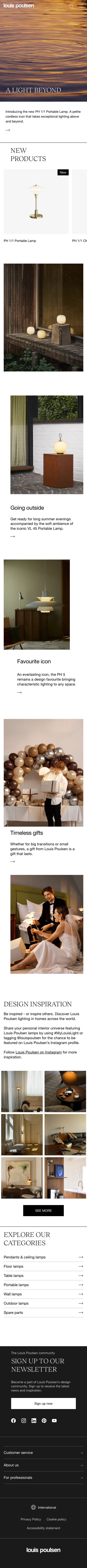 Louispoulsen - mobile full page