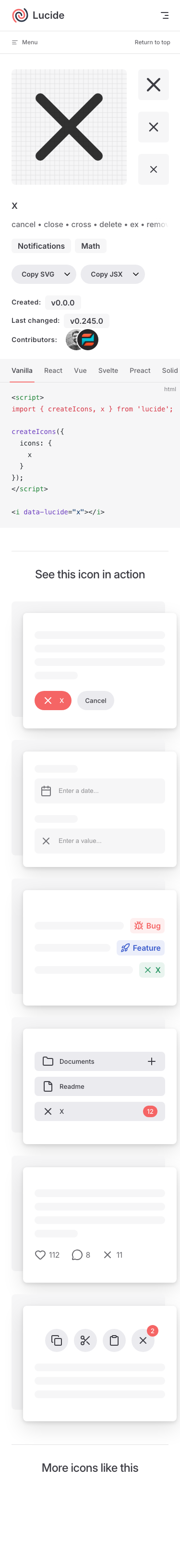 Lucide - mobile full page