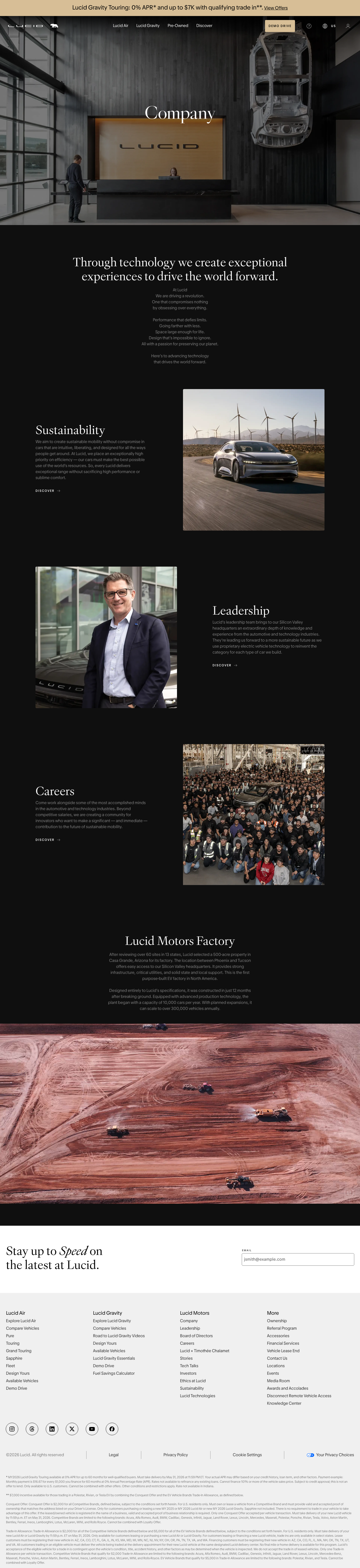 Lucidmotors — About - full page scroll