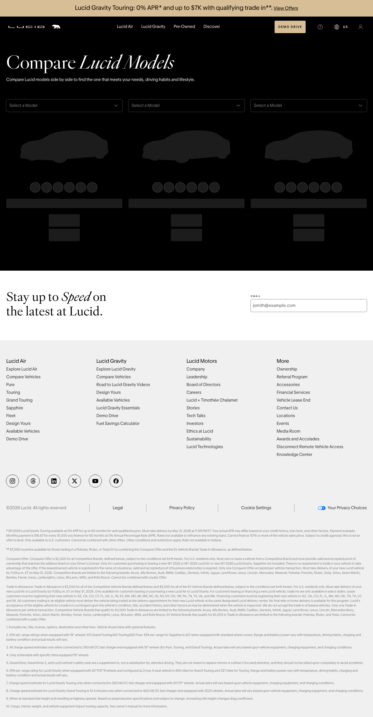 Lucidmotors - full page scroll